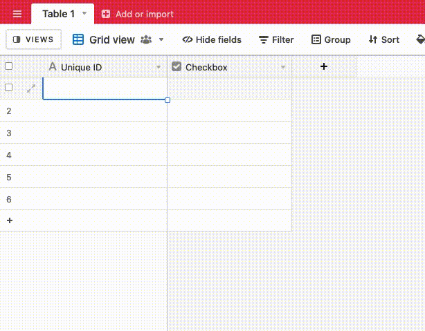 Only autonumber records if a checkbox in column has been ticked