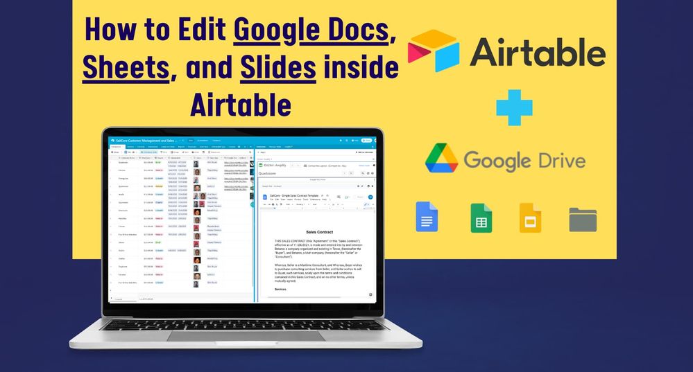 How to Edit Google Docs, Sheets, and Slides inside Airtable