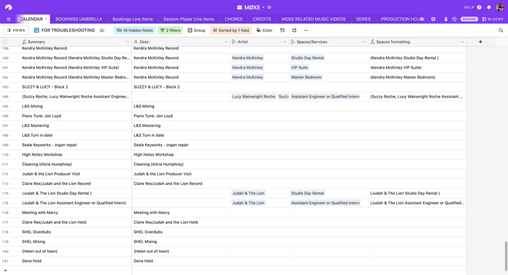 Airtable Grid View