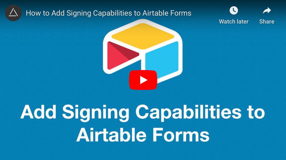 Add Signing Capabilities to Airtable Forms