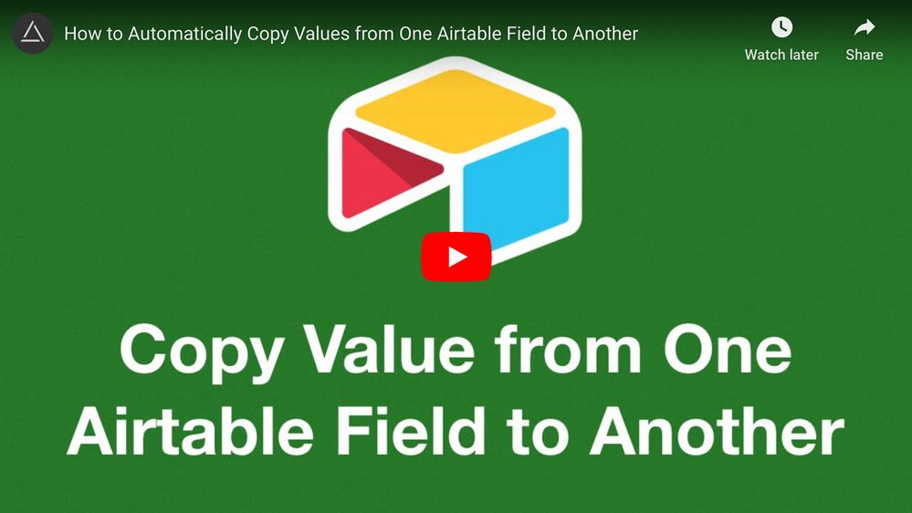 Copy Value from One Airtable Field to Another