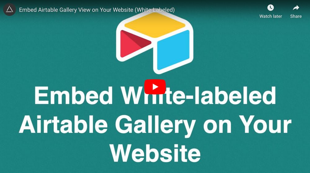 Embed Airtable Gallery on Your Website