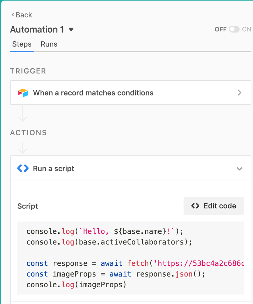 Airtable Script - "when A Record Matches Condition... - Airtable Community