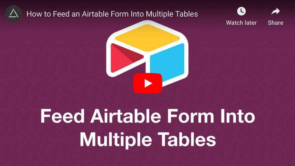 Feed Airtable Form Into Multiple Tables