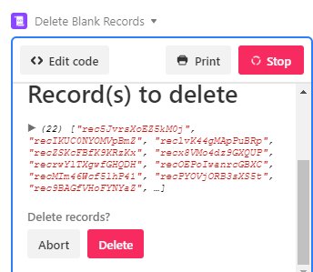 deleteBlankRecords3