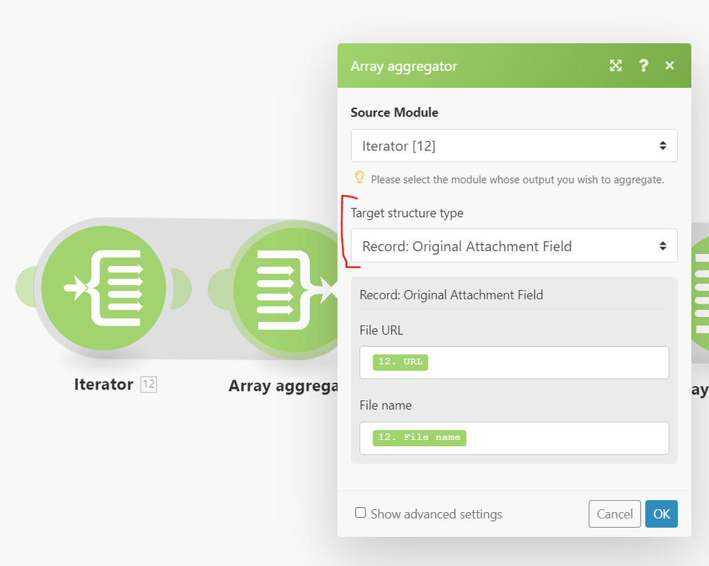 Array aggregator