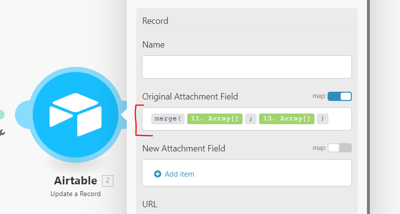 Original Attachment Field