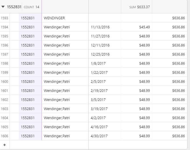 Screenshot - Grouped payroll record showing total.PNG