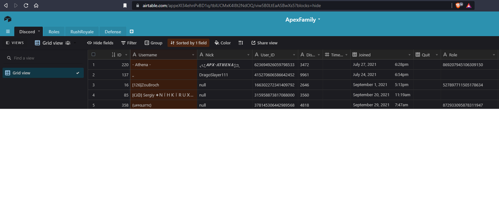 airtable discord table