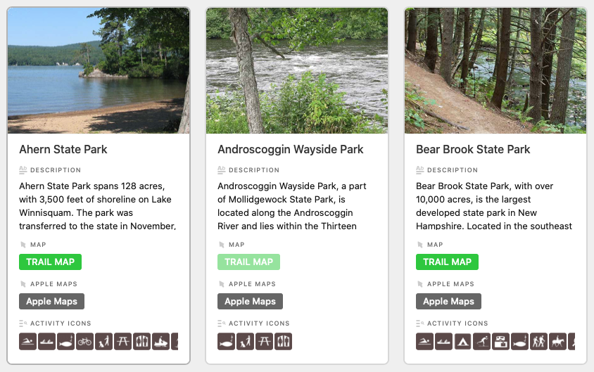 Airtable State park card width