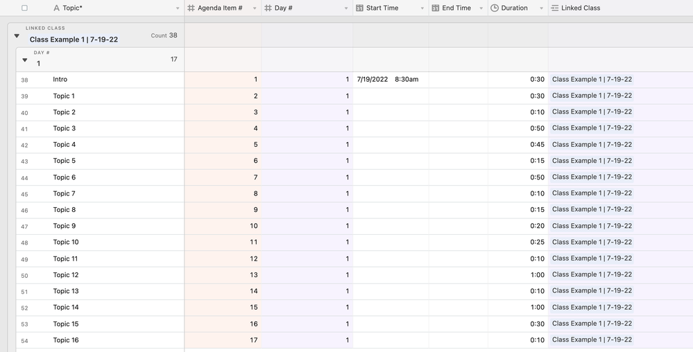 Airtable Class Example