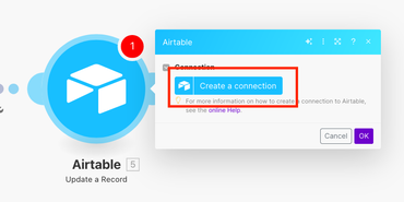 Creating the Airtable connection