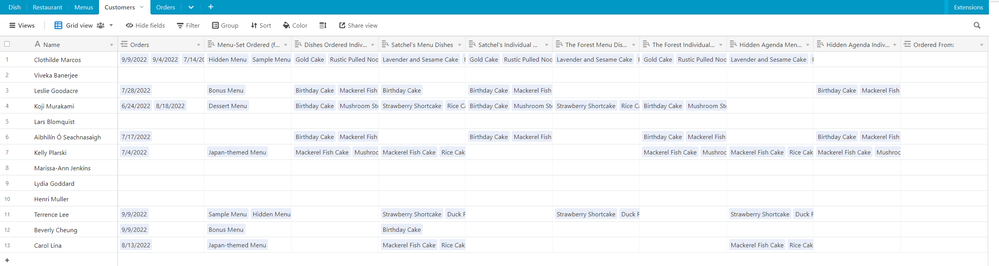 Mock Table Airtable Append