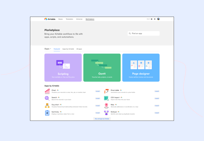 Airtable Marketplace